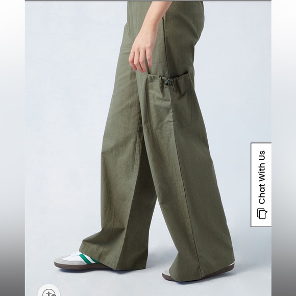 Pacsun La Hearts Linen Pull-On Baggy Cargo Pants - Picture 3 of 4